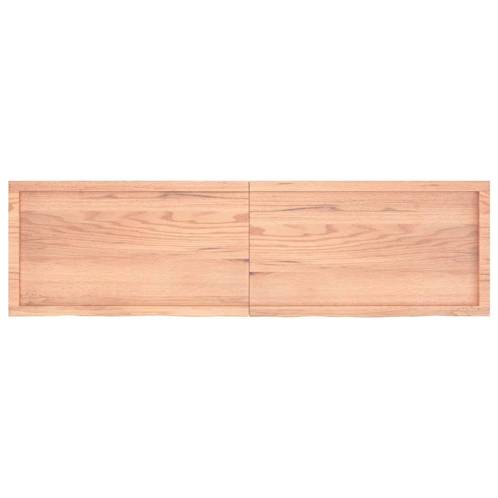 Ripiano Muro Marrone 180x50x(2-6) cm Massello Rovere Trattato 363721
