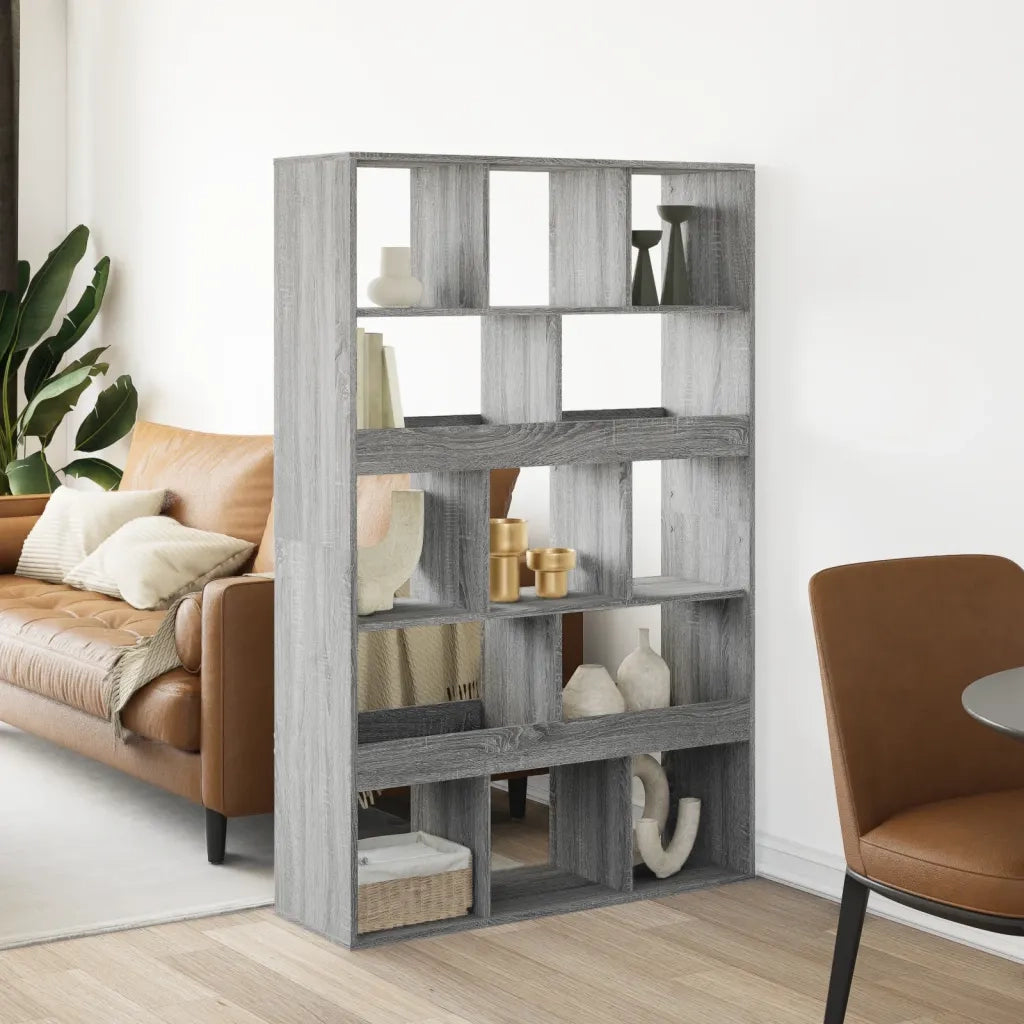 Libreria-Scaffale per Libri-Mobile di Stoccaggio Grigio Sonoma 100x33x156,5 cm in Truciolato 674334