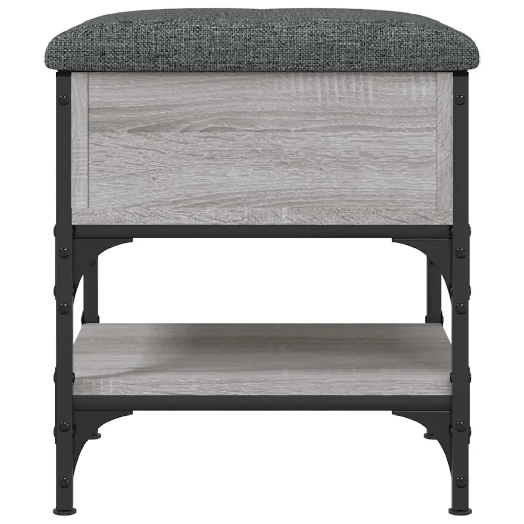 Panca Porta Scarpe-Sgabello-Panca Scarpiera Grigio Sonoma 42x42x45 cm Legno Multistrato