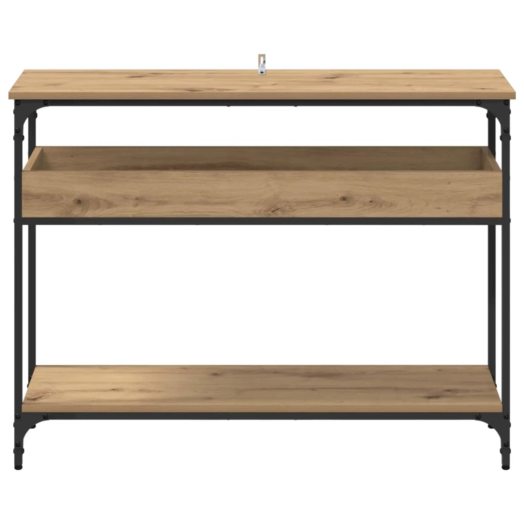 Tavolo consolle rovere artigianale 100 x 29 x 75 cm