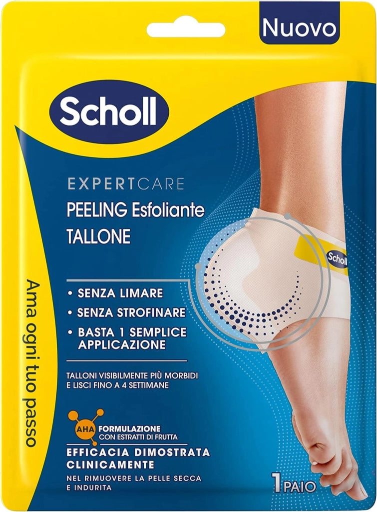 SCHOLL EXPERTCARE PEELING ESFOLIANTE MASCHERA PIEDI PIÙ MORBIDI FINO A 4 SETTIMANE RIMUOVI LA PELLE SECCA 1 PAIO