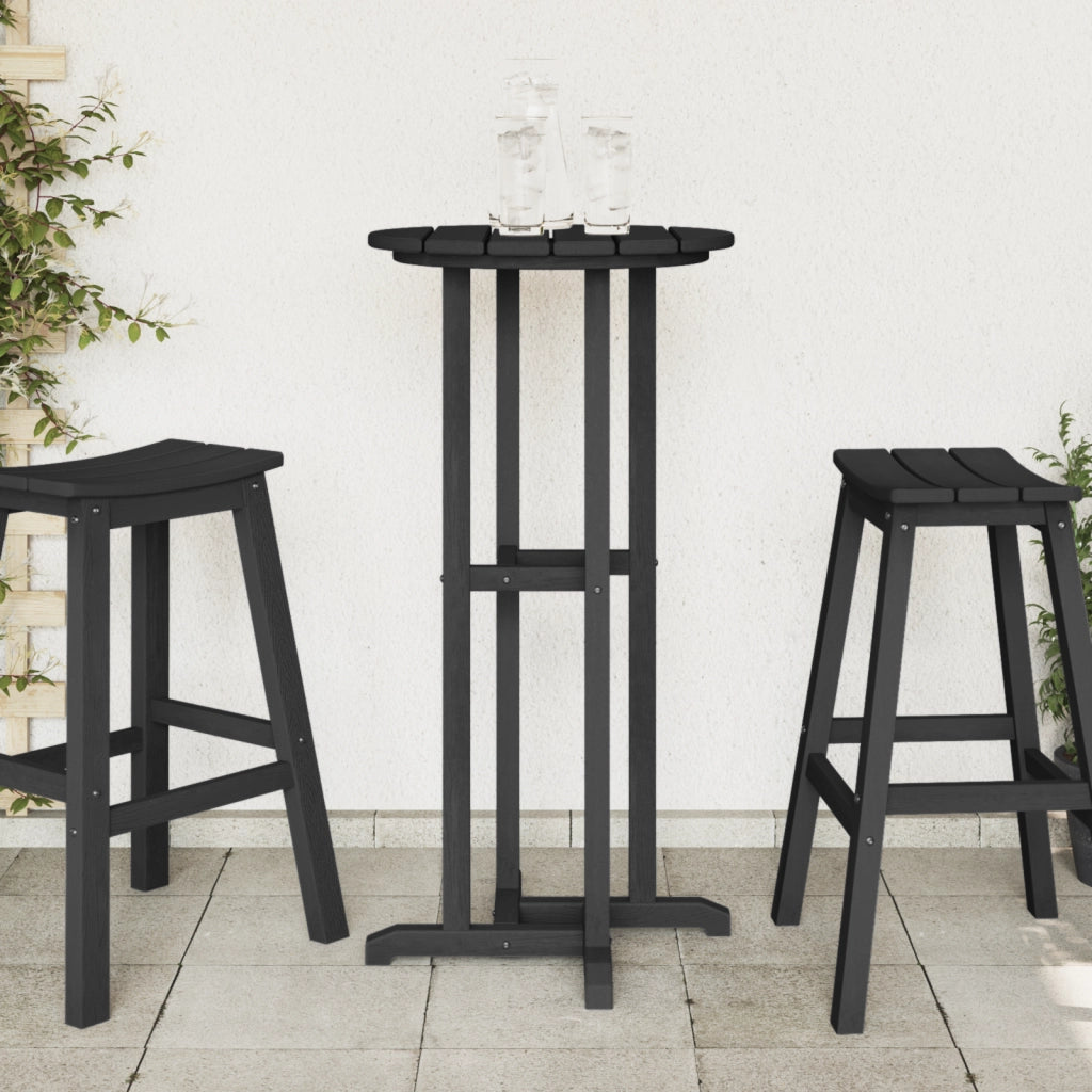 Tavolo Bar Nero 55x55x107 cm HDPE