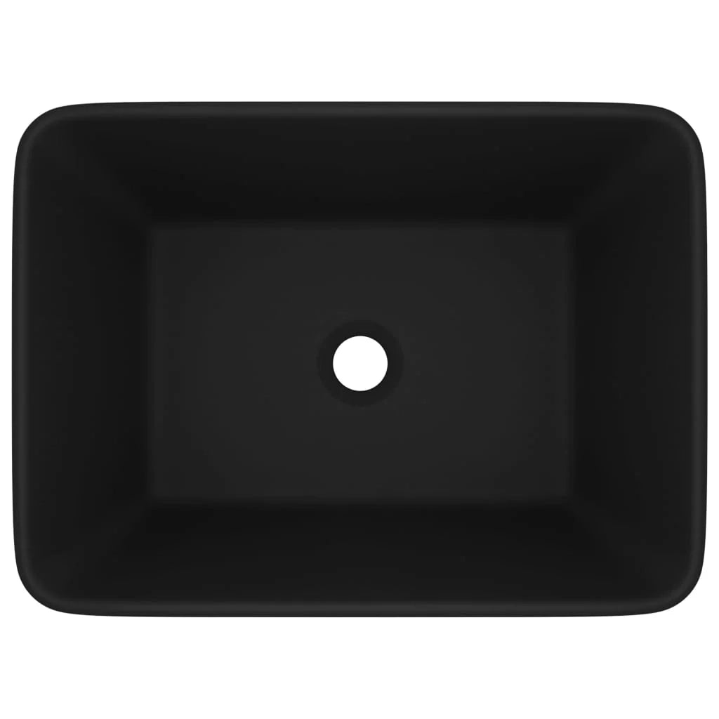 Lavandino da bagno di lusso 41 cm ceramica nera opaca 02_0002794