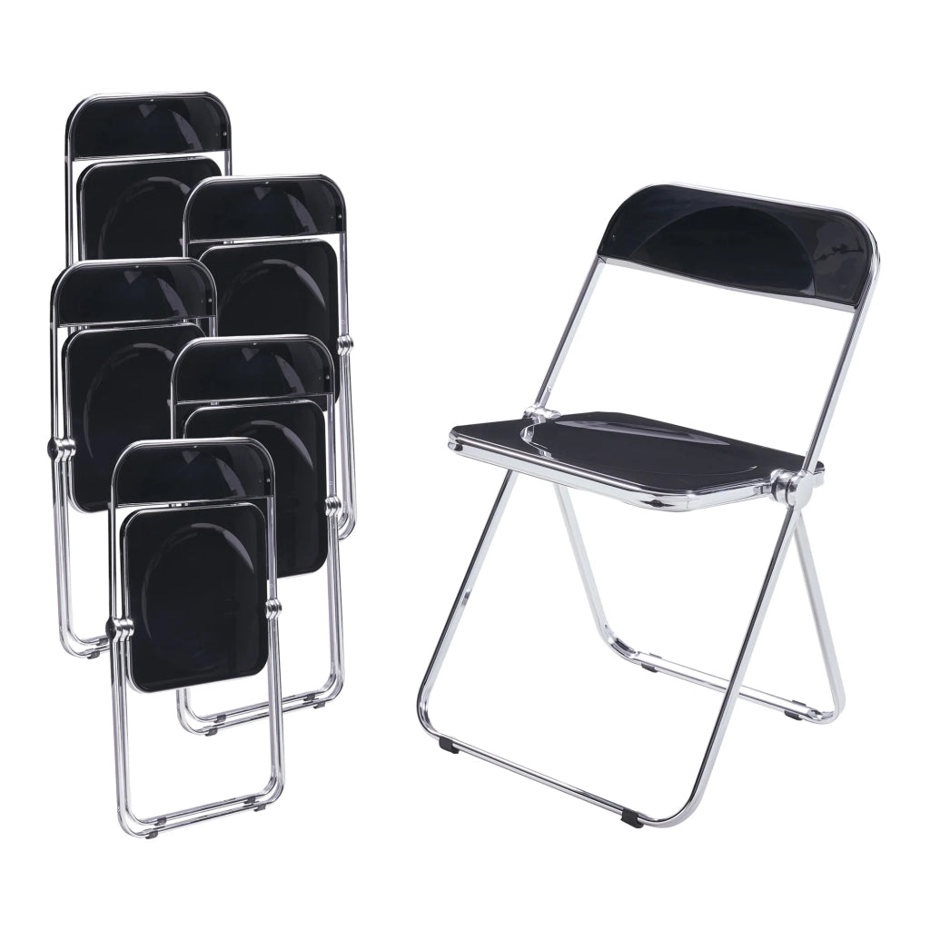 Set di 6 sedie pieghevoli 74 x 46 x 47 cm nere 03_0009905