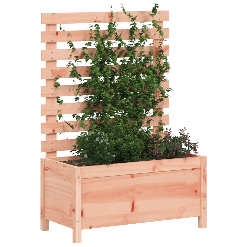 Fioriera Giardino con Rastrelliera-Vaso da Esterno-Contenitore per Piante 79x39,5x114cm Legno Douglas