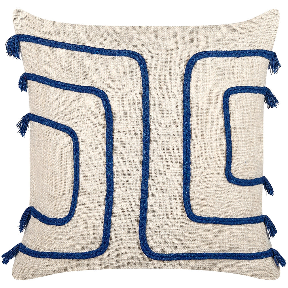 Cuscino decorativo blu navy 45 x 45 cm motivo astratto con imbottitura accessori decorativi soggiorno camera da letto