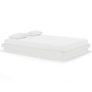 Letto matrimoniale | Letto per adulti | Giroletto Bianco in Legno Massello 140x200 cm