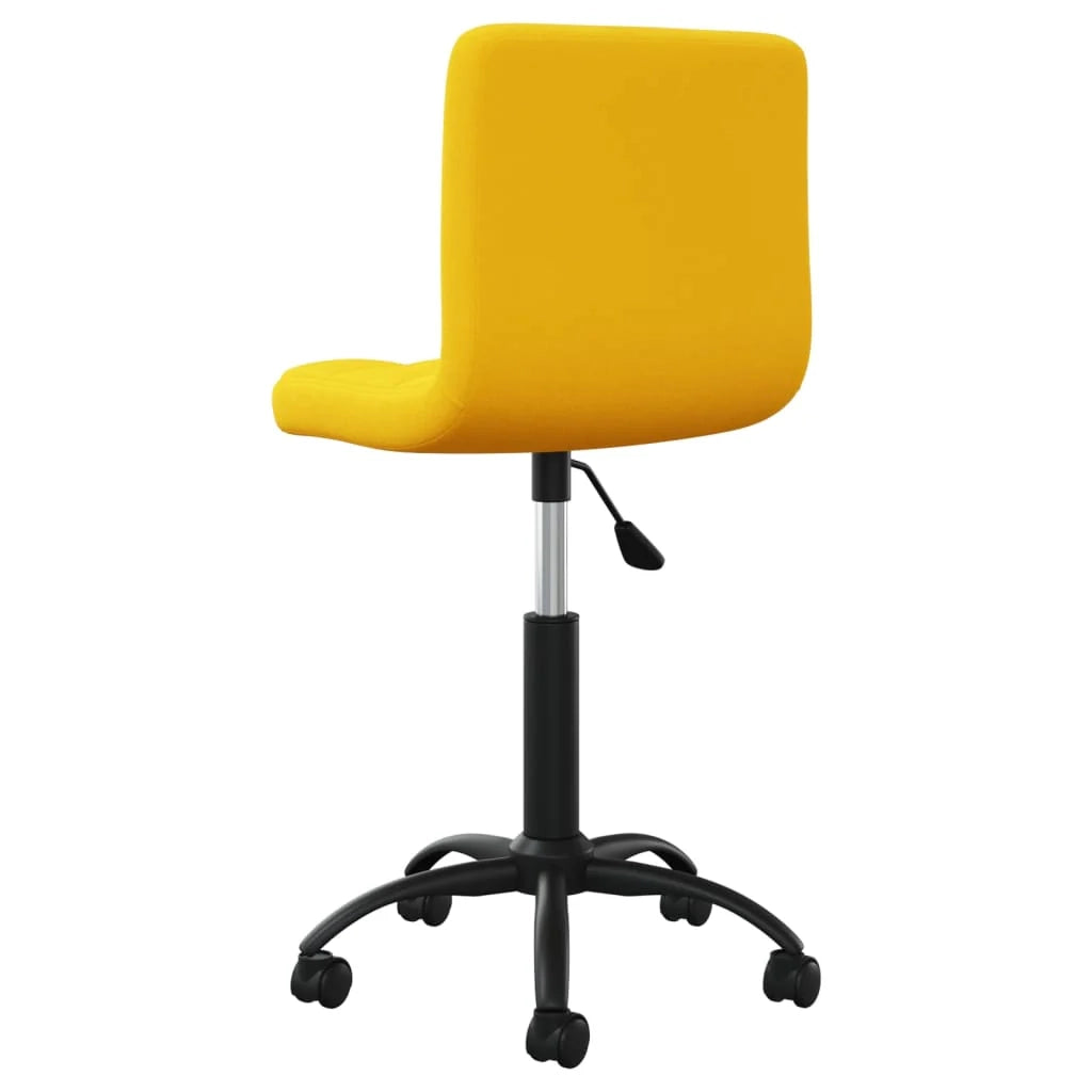 Sedia da ufficio/sedile girevole in velluto giallo senape per computer/studio/ufficio 02_0024141