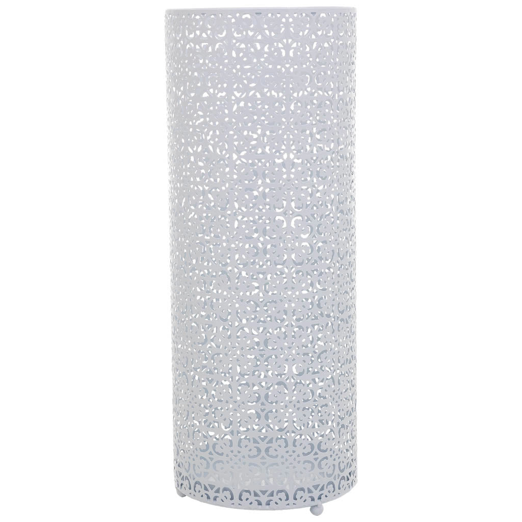 Portaombrelli tondo in metallo bianco d20x50h