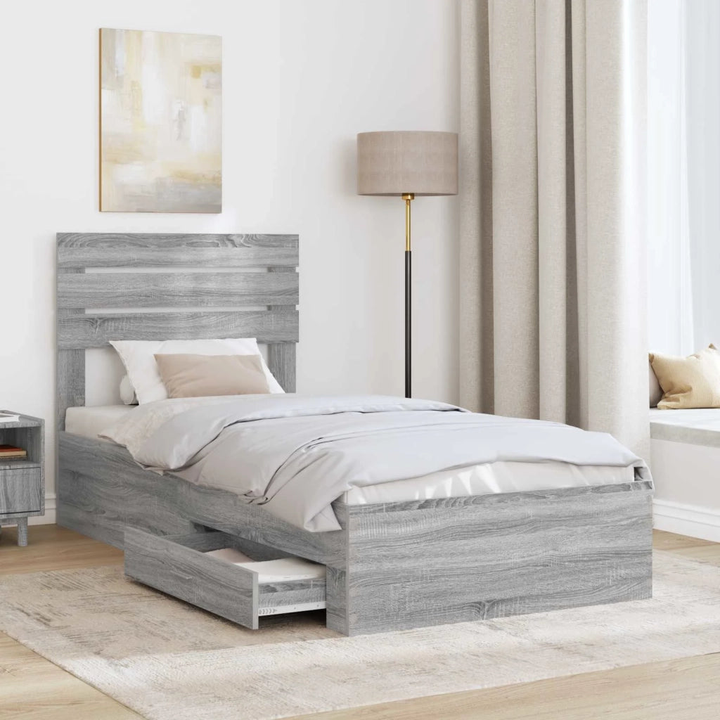 Struttura del letto con cassetto con testiera Legno multistrato
