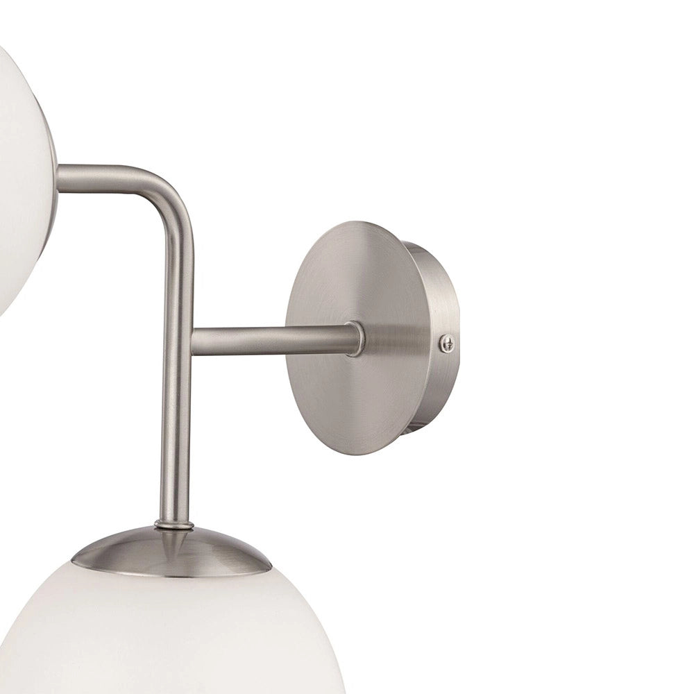 Maytoni Applique contemporanea Erich 2 luci E14 nichel metallo vetro soffiato