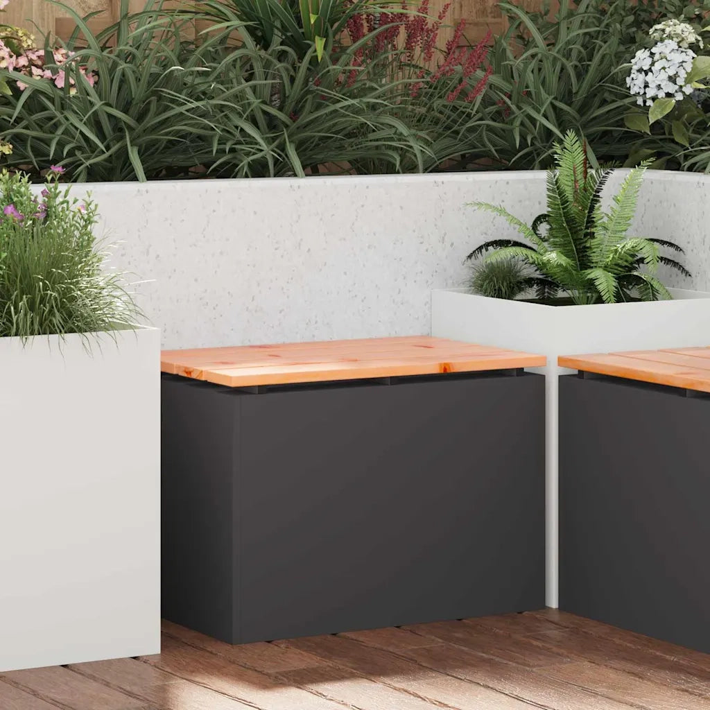 Panchina da giardino Nero 60 x 40 x 43 cm 874891