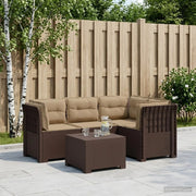 Divano da giardino 4 posti con cuscini aspetto rattan PP 3444020
