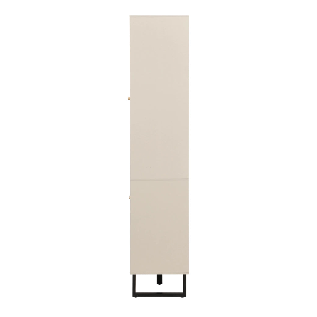 Armadio da ingresso con appendiabiti, ripiani, 2 cassetti e scarpiera, in MDF beige grigio