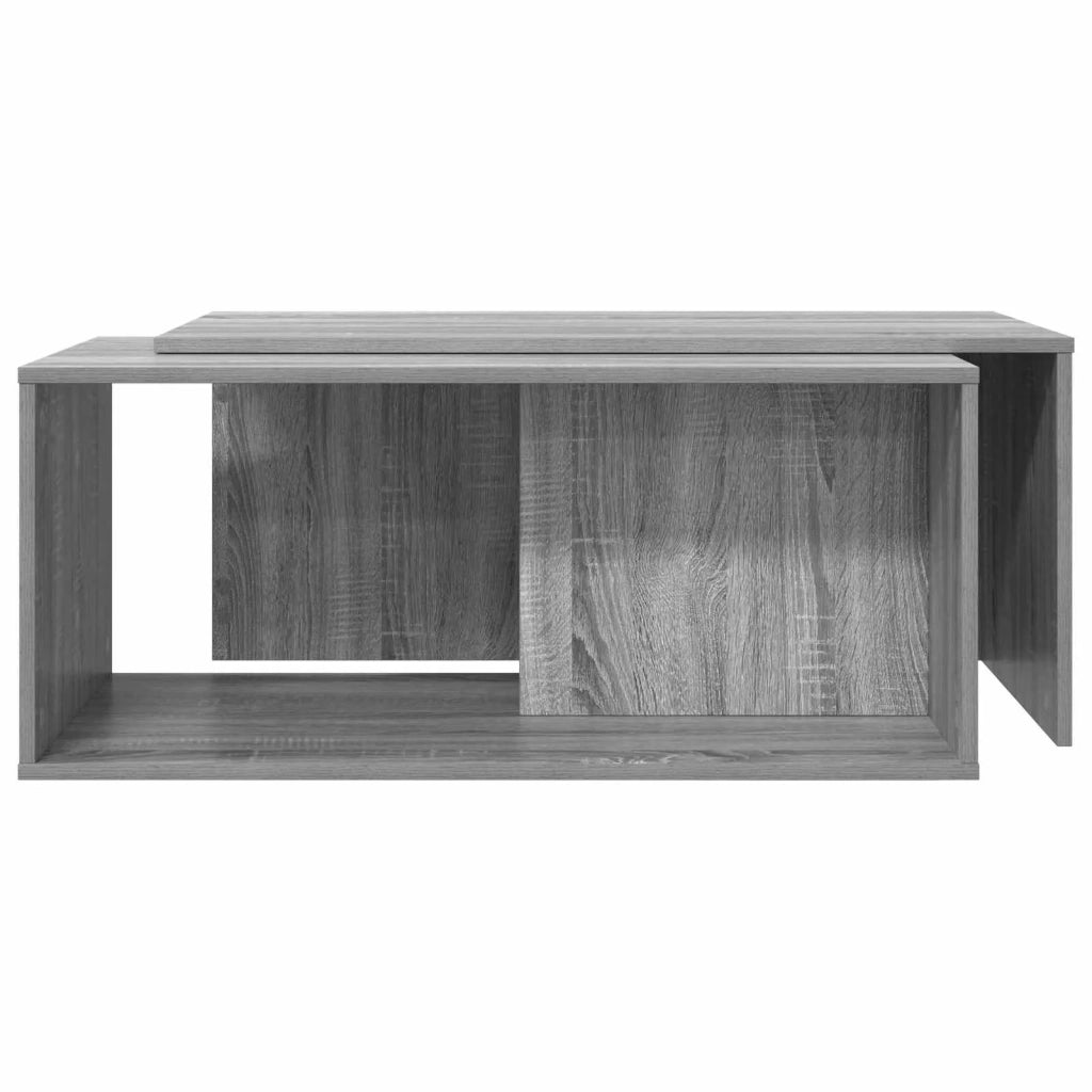 Set di 2 pz Tavolini da salotto | Tavolino da caff¨¨ | Tavolino da Soggiorno Grigio Sonoma Legno multistrato