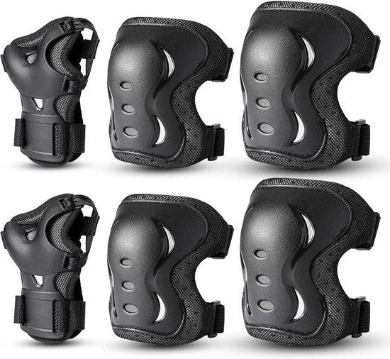 Protezioni ginocchia e gomiti per adulti e bambini - protezioni polso regolabili per adolescenti - protezioni per pattini a rotelle skateboard scooter bicicletta