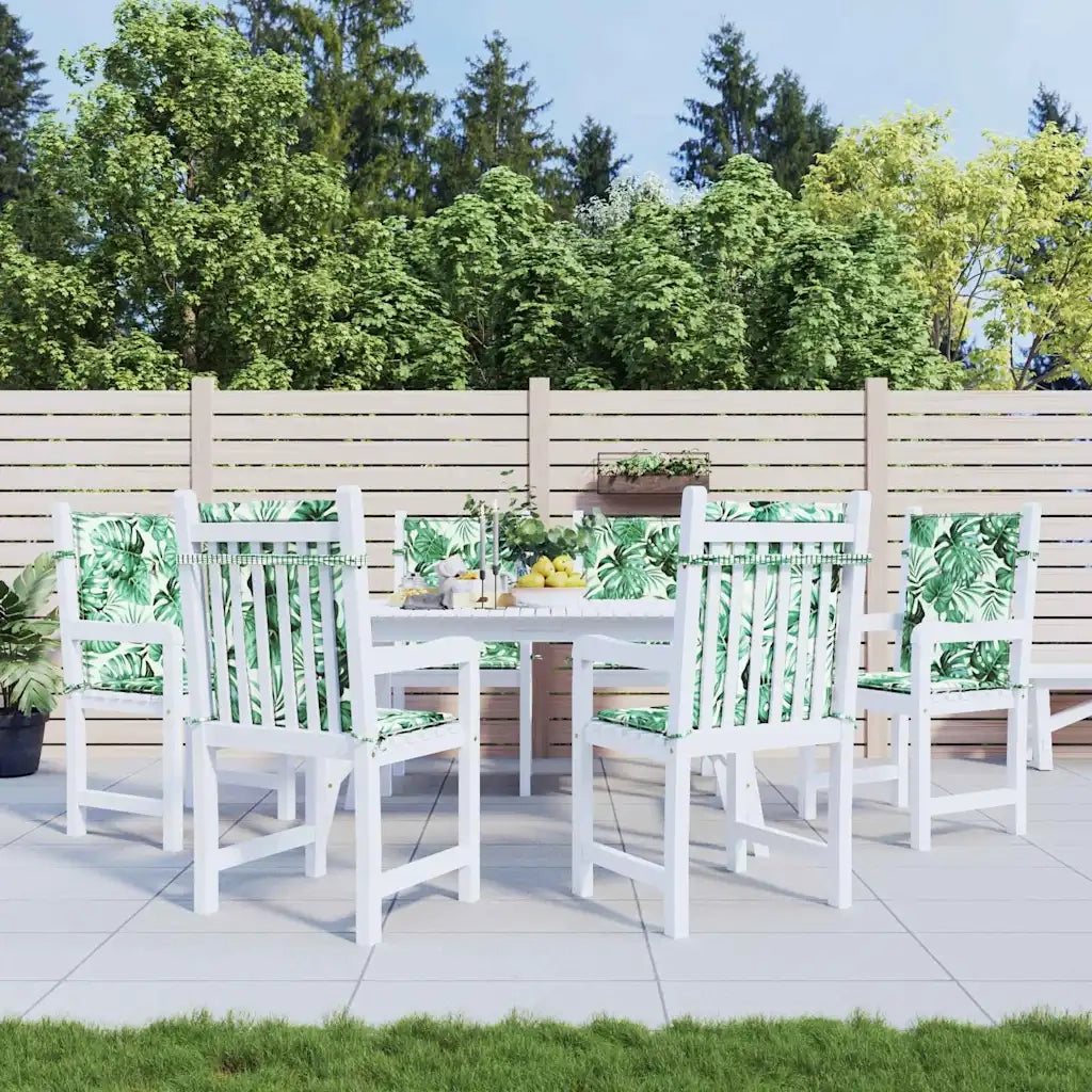 vidaXL Cuscini per sedie Altro 6 pcs Motivo a foglia 100 x 50 x 3 cm