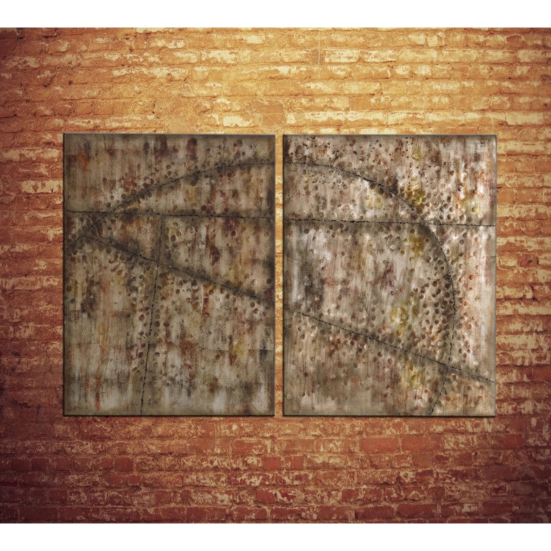 Olio su metallo 75 x 100 cm Quadro 3cm X 75cm H 100cm Stones