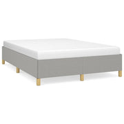 Letto matrimoniale | Letto per adulti | Giroletto senza Materasso Grigio Chiaro 140x200 cm Tessuto