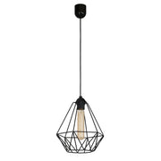 Lampada a sospensione Basket New nera Ø25 E27 Luminex