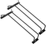 Set di supporti per bicchieri in vetro da 2 pezzi - Oltre il mobile - Supporto per bicchieri in metallo - Nero - 30.5 cm - Modello Glasrek