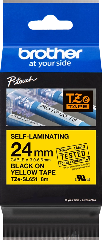 Brother TZE-SL651 nastro per etichettatrice Nero dorato