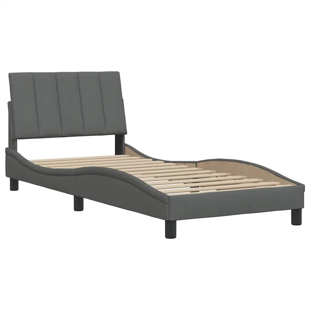Giroletto senza Materasso Grigio Scuro 90x200 cm Tessuto