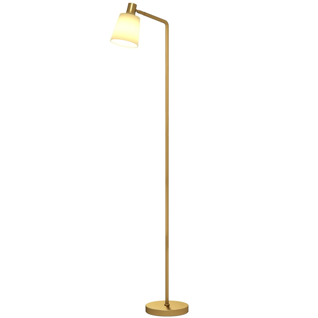 Lampada da Terra LED Regolabile 3 Temperature Colore 3000K-6500K ¨C Zephmum ¨C Bianco Dorato