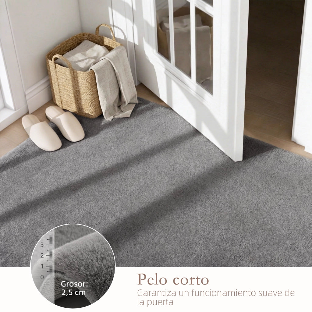 Tappeto Moderno ¨C zephmum ¨C Grigio Chiaro 120x160 cm Pelo Lungo Lavabile