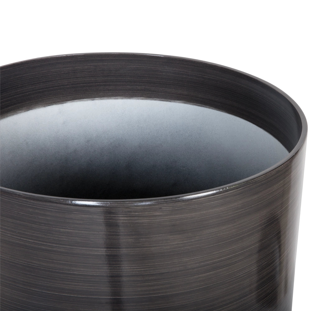 Vaso per piante in fibra grigia argilla 35 x ⌀ 35 cm per esterni interni per tutte le stagioni Glam