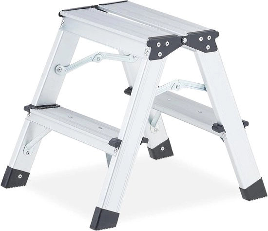 Trappola per scale inclinabile in alluminio - doppia trappola - leggera - fino a 120 kg - 2 gradini