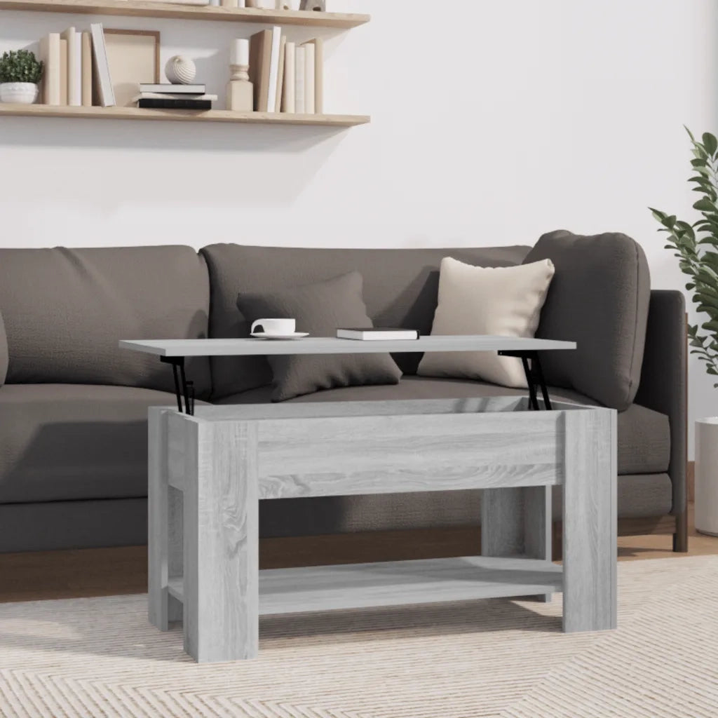 Tavolino da salotto | Tavolino da caff¨¨ | Tavolino da Soggiorno Grigio Sonoma 101x49x52cm Legno Multistrato