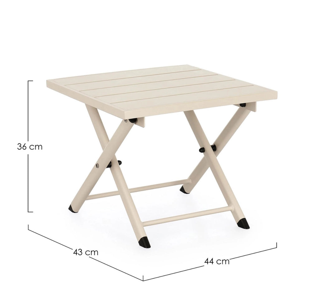 Tavolino da Esterno 44x43x36h cm in Alluminio Taylor Whisper