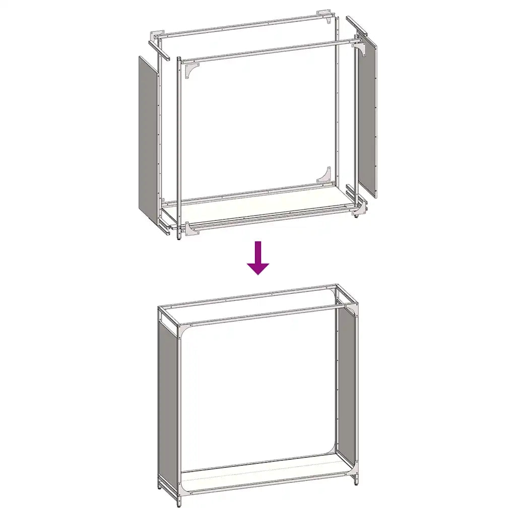 Rastrelliera per Legna da Ardere Bianca 90x28x90 cm