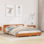 Letto senza Materasso Marrone Cera 120x200 cm in Legno di Pino 850733