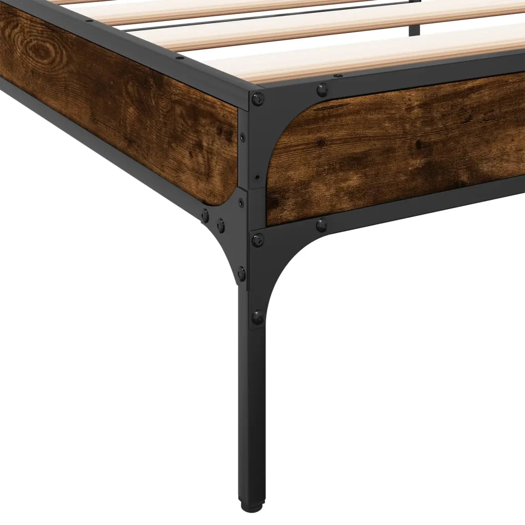 Giroletto Rovere Fumo 90x190 cm in Legno Multistrato e Metallo