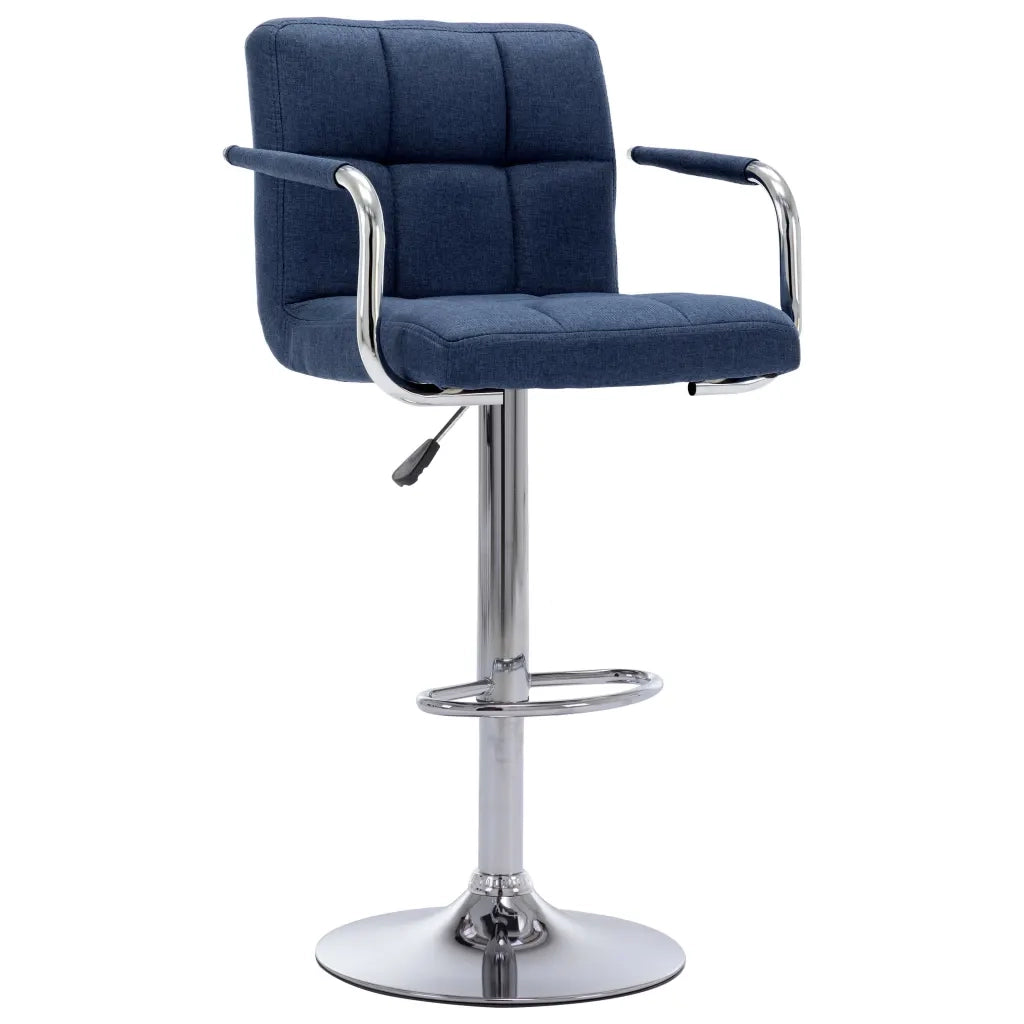 Sedie da Bar 2 pz Blu in Tessuto 283423