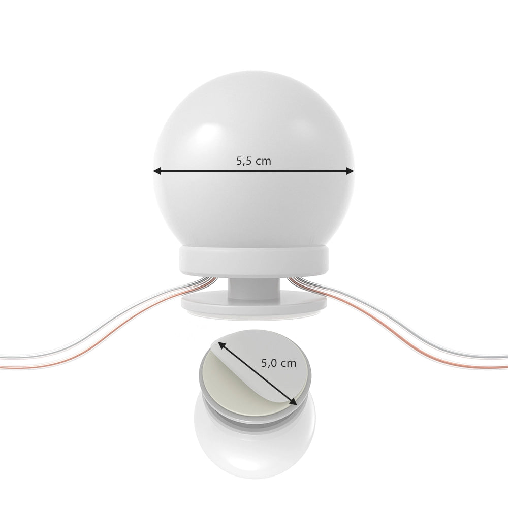 Vicco Illuminazione della toeletta Bianco 400 cm