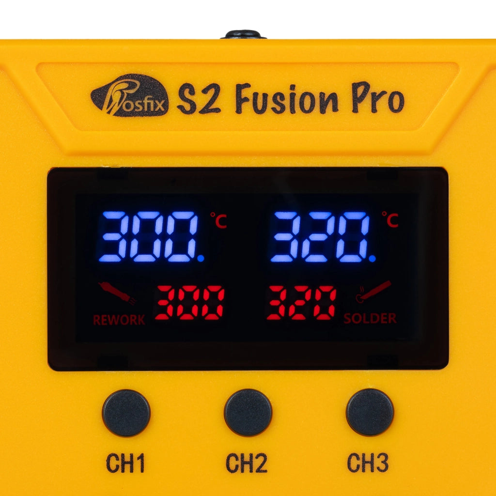 Stazione Saldante 2 in 1 Rosfix S2 Fusion Pro – 760W, Hot Air 700W, Saldatore 60W, LCD, ESD Safe, Calibrazione