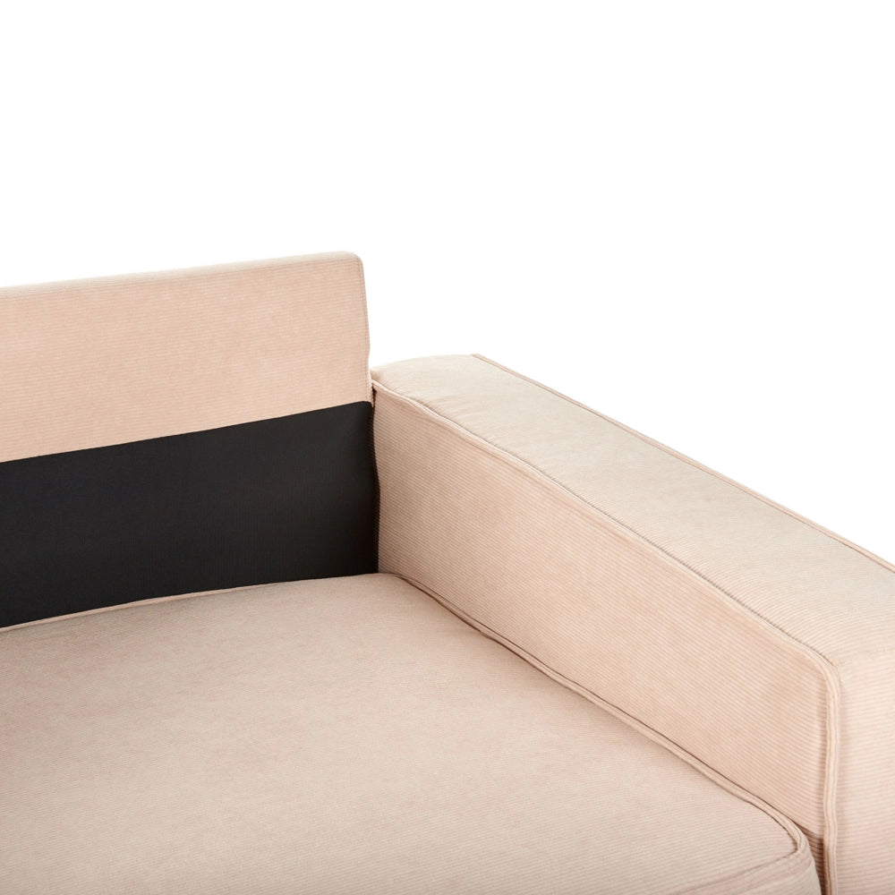 Divano in Velluto beige a 3 Posti con Cuscini decorativi con braccioli colore beige per divano a 3 posti stile moderno salotto