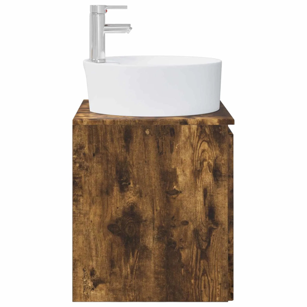 Mobile Lavabo da Parete Rovere Fumo 49,5 x 44,5 x 65 cm 890437