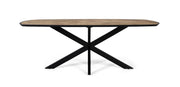 Tavolo da pranzo in legno di mango con angoli arrotondati 220 cm