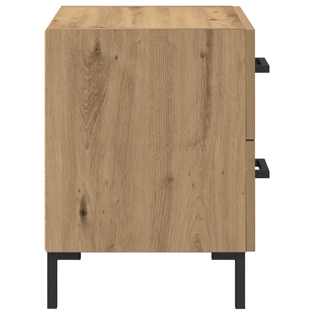 Armadio da Notte 2 pcs Rovere artigianale 40 x 35 x 47,5 cm 882016