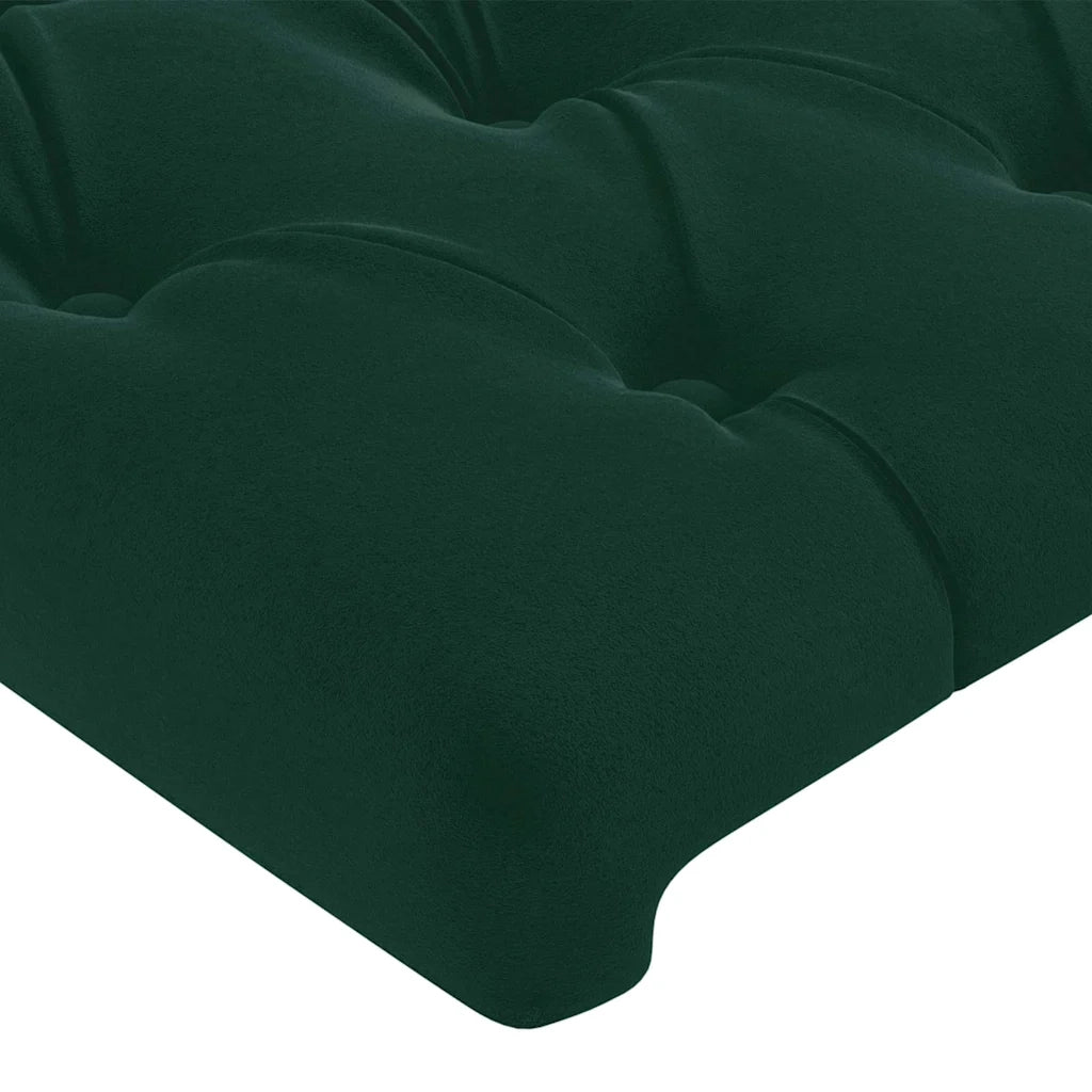 Testiera Verde Scuro 200x7x78/88 cm in Velluto 346393
