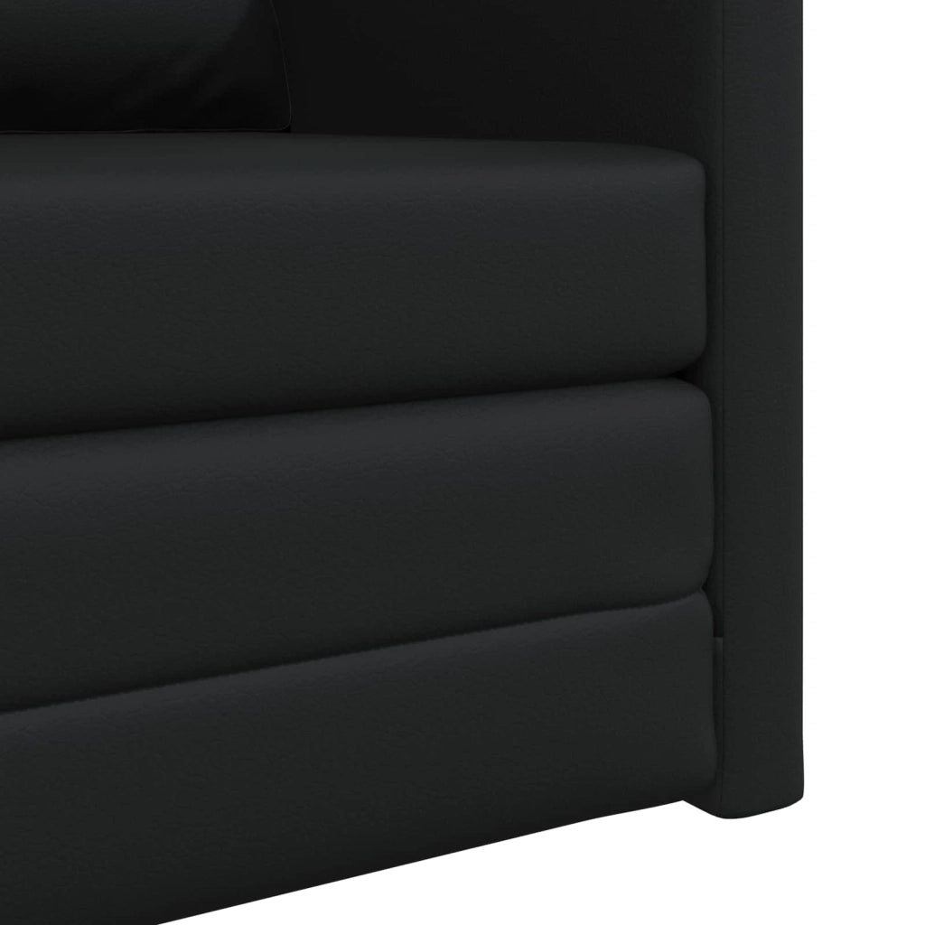 Divano letto 60cm Nero Pelle Artificiale 4106635