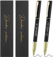 Stilo di fortuna - Penna stilografica - Regalo per colleghi - Ringraziamento - Regalo di addio - Design nero/oro - Prestigio professionale