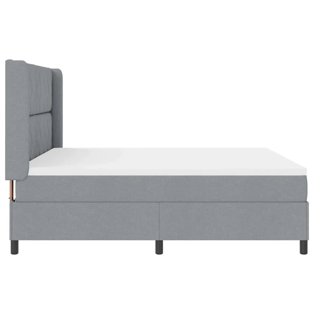 Letto a Sorgente LED Grigio chiaro 180 x 200 cm Tessuto 3343581