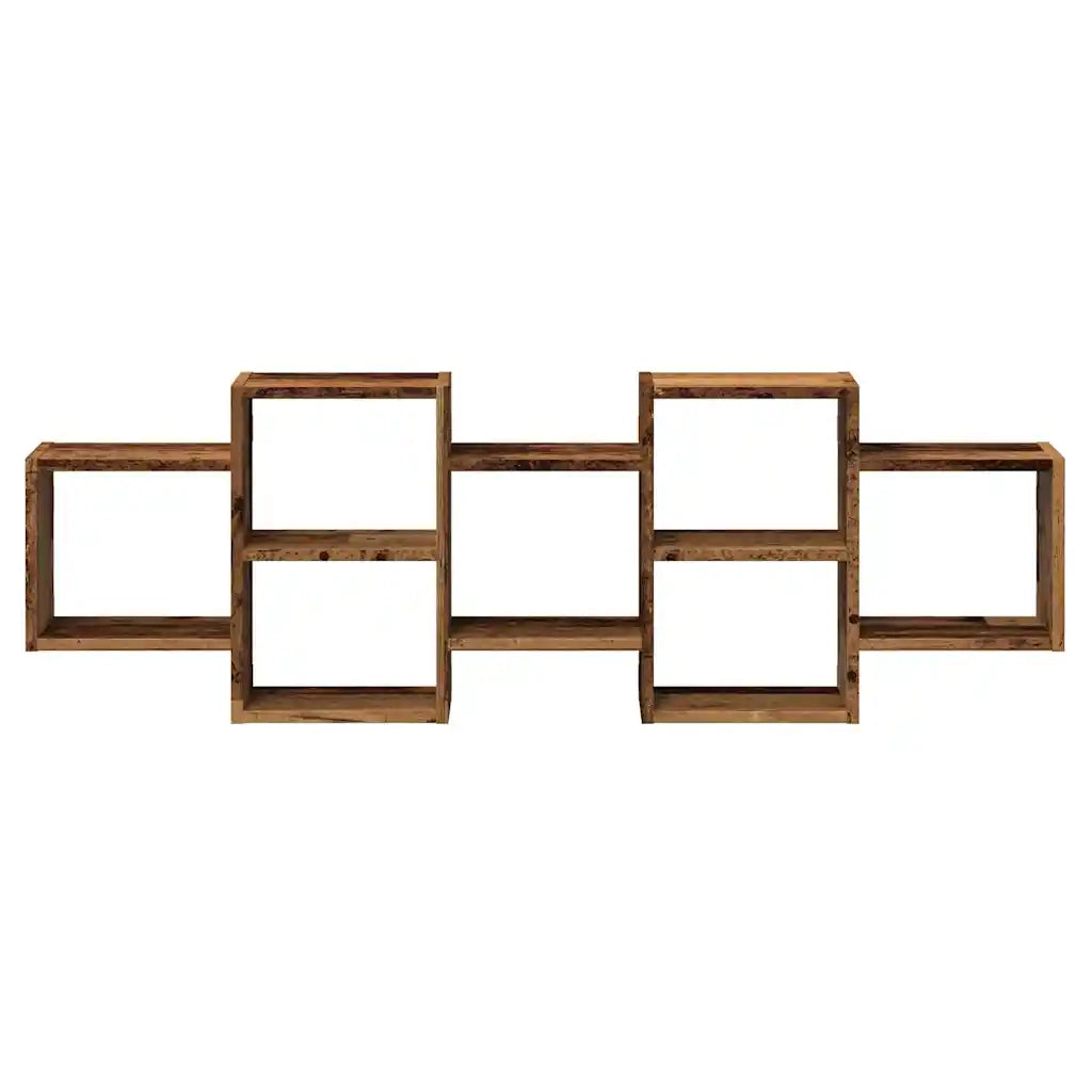 Scaffale a Parete Legno Vecchio 129x18x42 cm in Truciolato 853225
