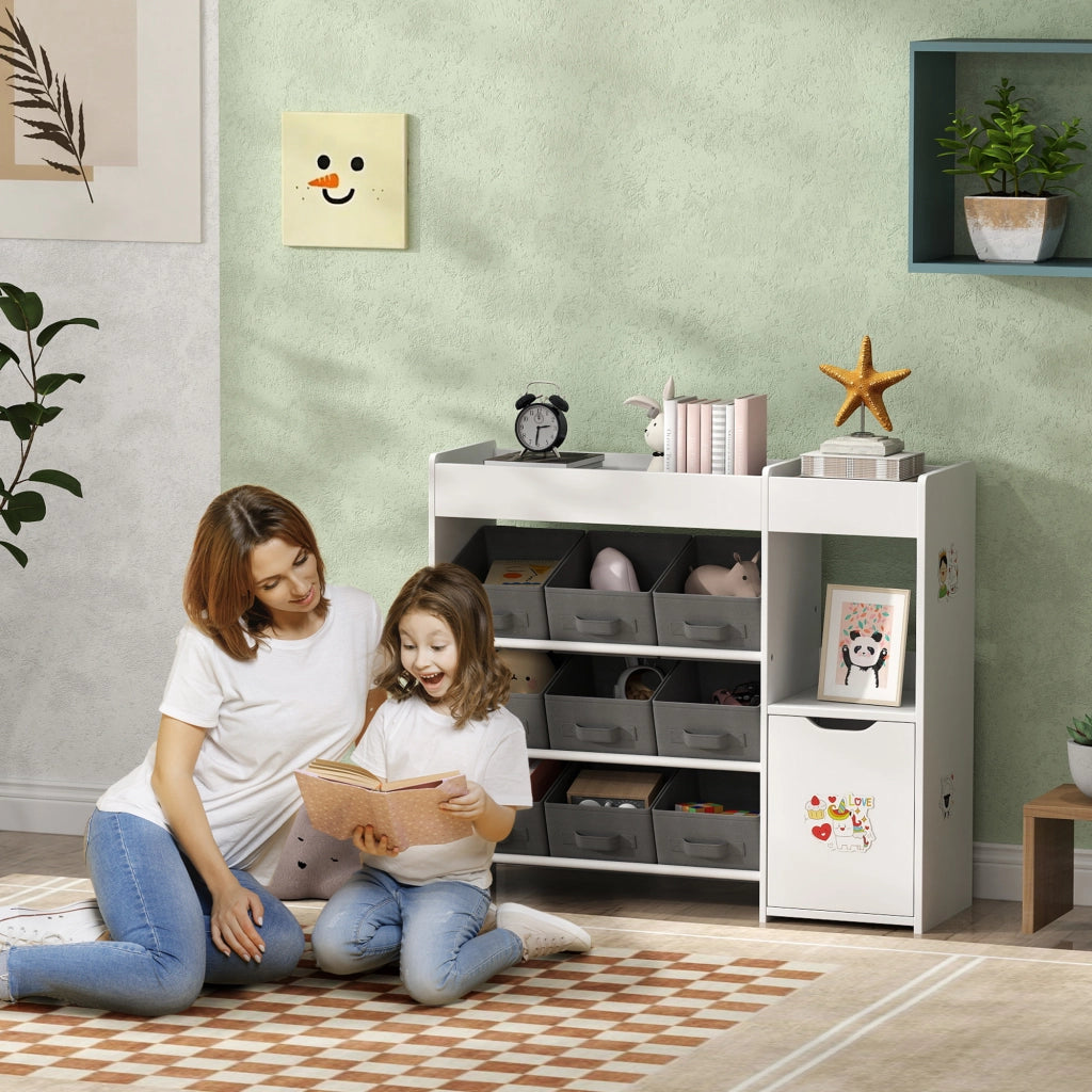 Mobile per bambini con 9 cassetti e armadio ¨C zephmum ¨C bianco