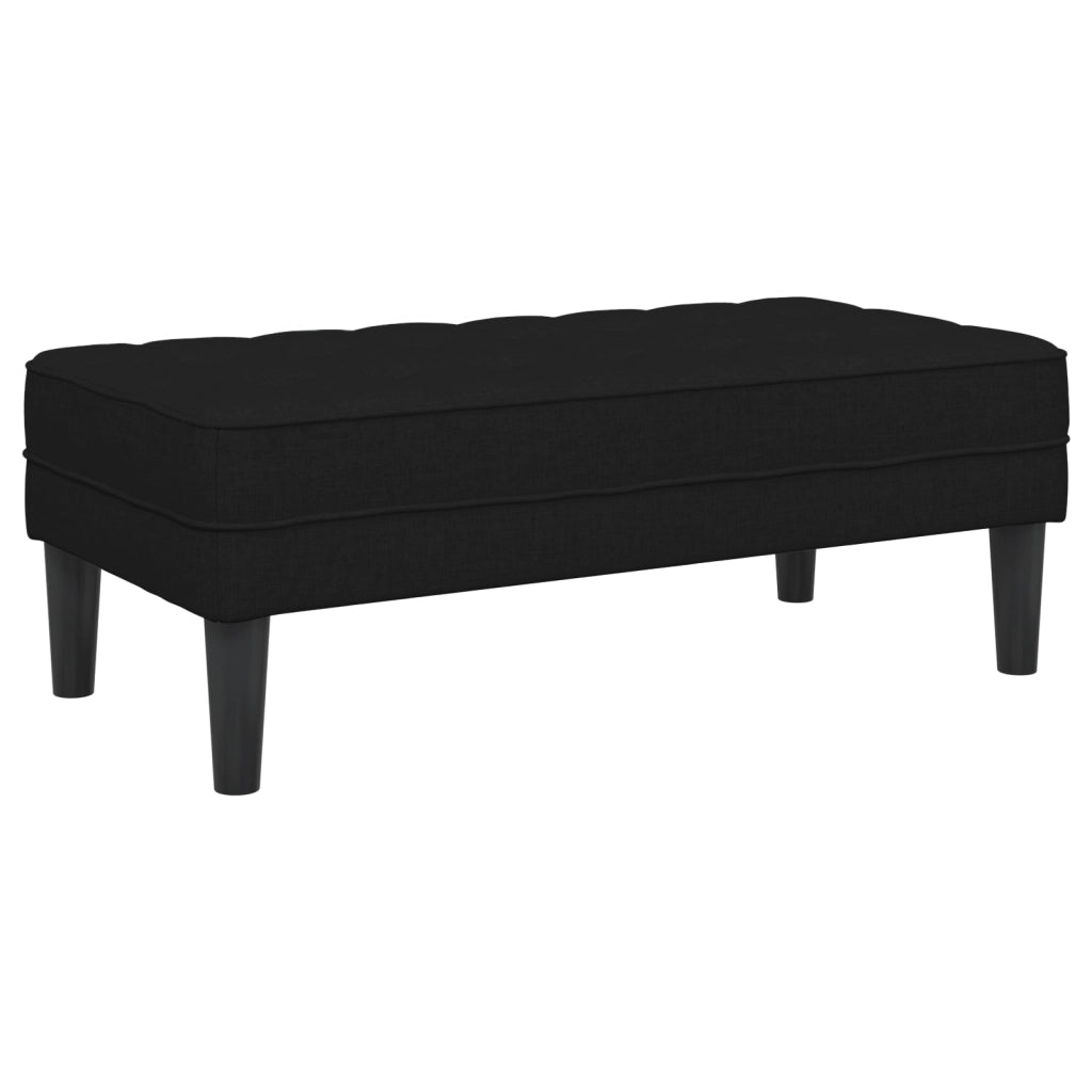 panca  nera 113x57x39 cm in tessuto